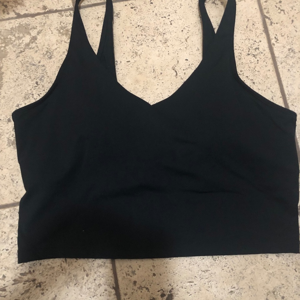 Crop style sports bra